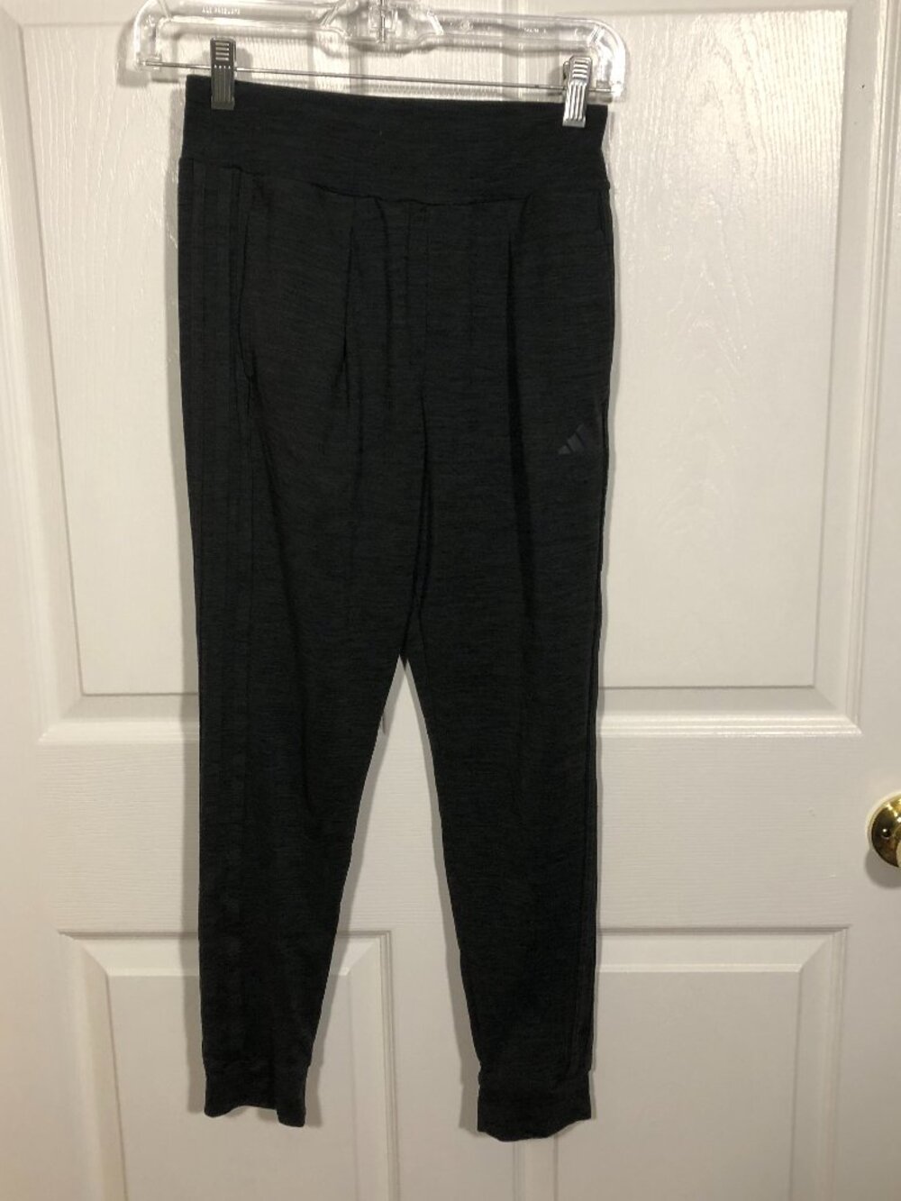 Adidas Girls' 3-Stripe cuffed Melange Jogger pants, L